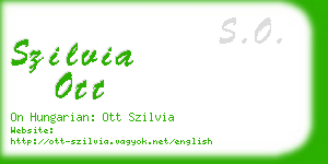 szilvia ott business card